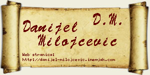 Danijel Milojčević vizit kartica